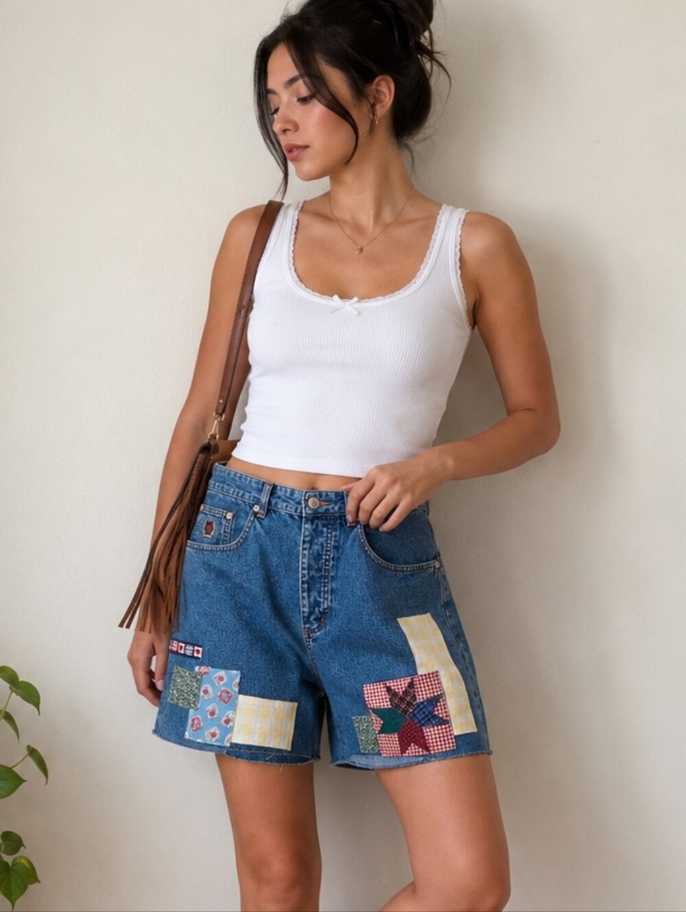Redone Patchwork Tommy Hilfiger Denim Shorts
